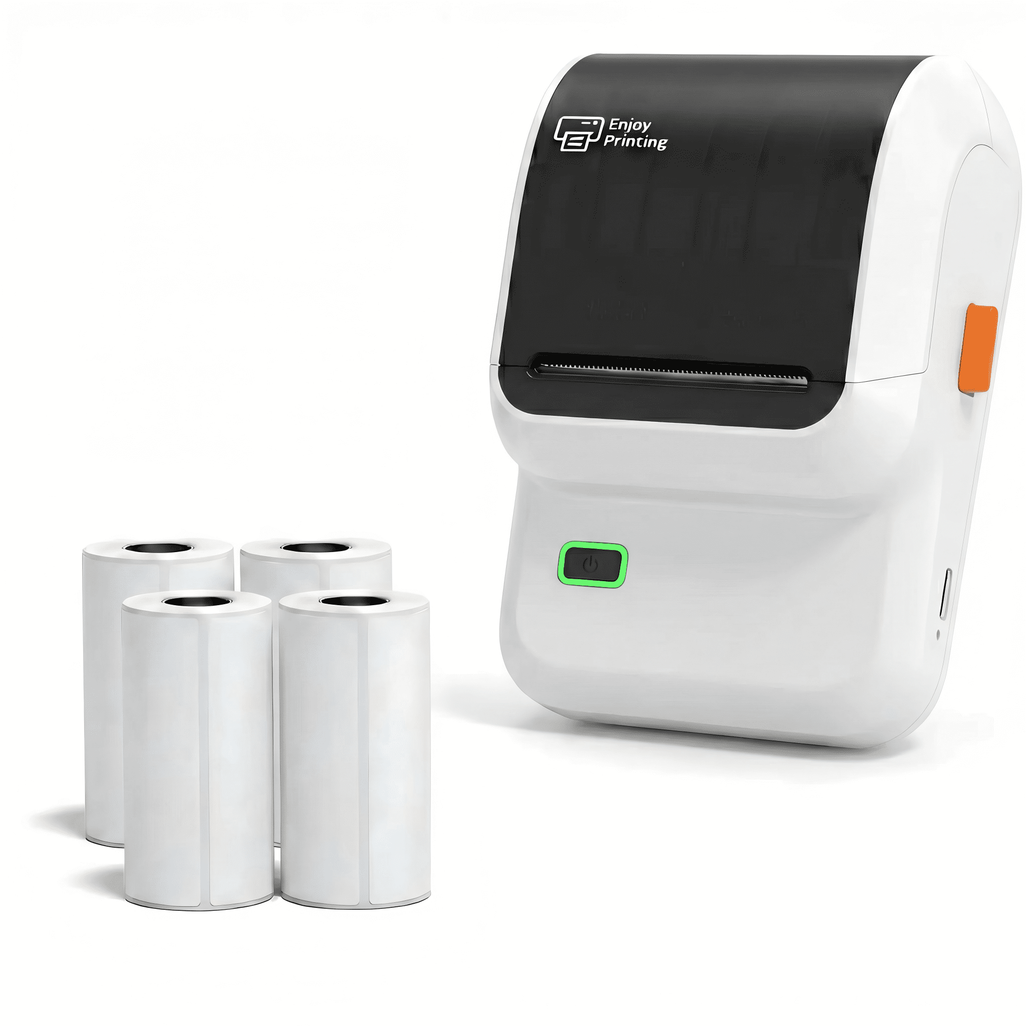 Portable Thermal Label Printer – App with 500+ Icons & Editable Templates, 203DPI, No-Ink Low Cost – for Small Business: Jewelry, Bakery, Clothing, Thank You & Logo Labels