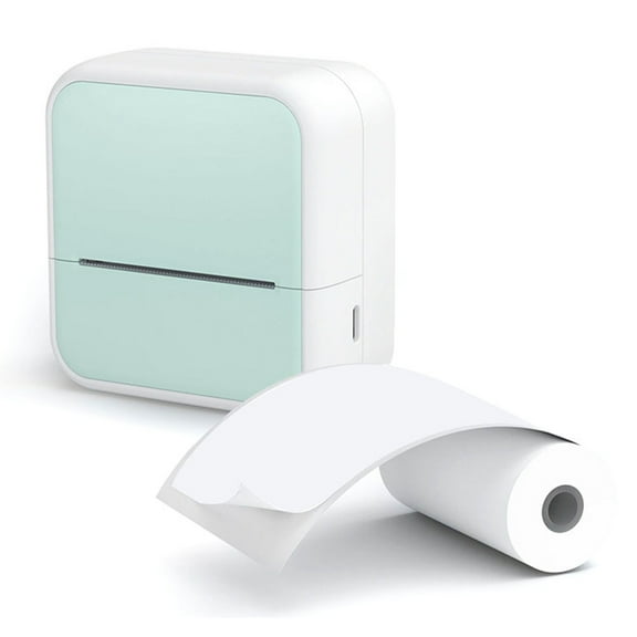 Portable Thermal Printer Mini Printer with Stickers Printer for Notes Journal DIY Kids Gift Green