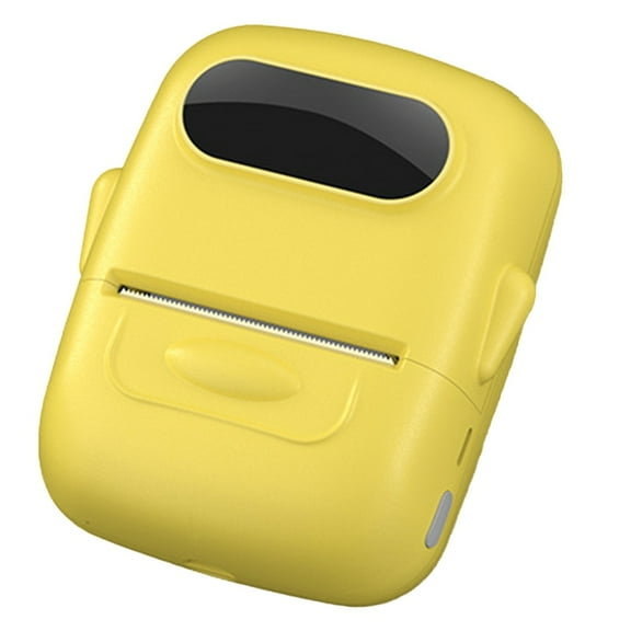 Portable Thermal Printer Mini Printer with Stickers Printer for Small Business Home Office Yellow
