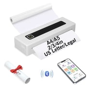 Portable Thermal Printer, Mobile Bluetooth Inkless Printer for Travel Home Use, Support US Letter/A4/8.5"x11" Thermal Paper, Compatible with Android iOS Phone & Laptop
