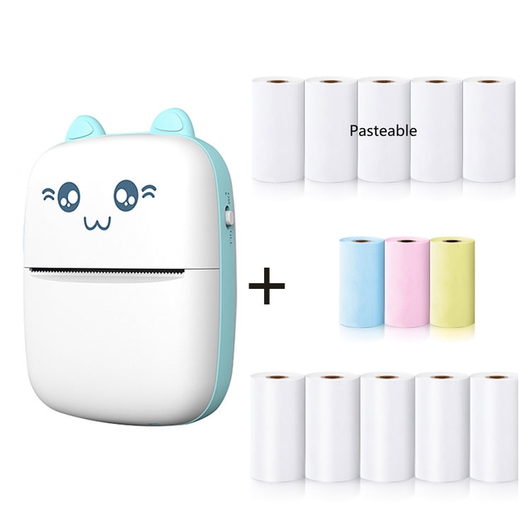 Portable Thermal Printer Wireless Printing Paper Photo Inkless Printer APP controlled Lable Printer, 57mm