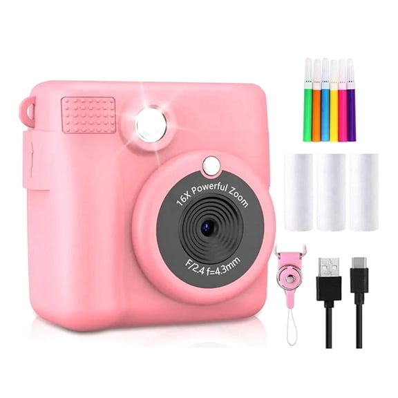 Portable Thermal Printing Camera Mini Fashion Children'S Gift Without 32G Memory Card for Instant Automatic Focusing,C