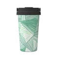 thumbnail image 1 of Portable Thermos Cup Coffee Cup 6.9×3.4in Invisible Ring Easy To Carry For Car Cafe Office Home Lightseagreen Geometric Lines_2, 1 of 8