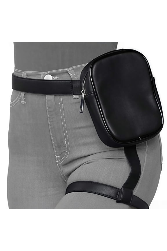 Portable Thigh Wallet in Black Lightweight Cycling Leg Bag Outdoor Sport Pack