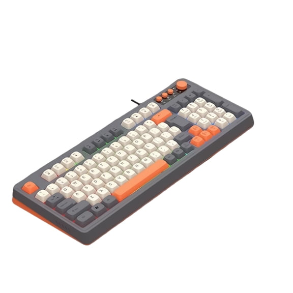 Portable Thin Film Wire Keyboard 98Keys, Multiple Systems Compatible for Ergonomic Layout and ARGB Lighting Keyboard