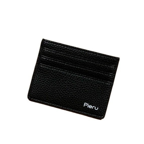 Portable Thin Multi Slot Card Case Bank Card Credit ID Card Slim Card Holder PU Card Bag Women Card Holder Business Wallet BLACK