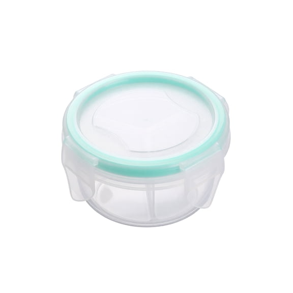 Portable Three Compartment Pill Box with Sealing Ring for Travel and Daily Use Leakproof Design Plastic Material Suitable for Medication and Small Item Storage