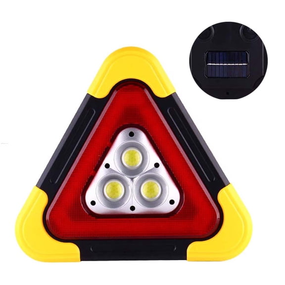 Portable Three-in-one Car Emergency Breakdown Warning Triangular for Car Tripod with LED Lighting for Field Work Garag