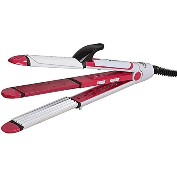 Portable Three in one Household use, Iron Hair Straightener,Three Purpose Curling Iron,Straight Hair roll Corn perm Wand