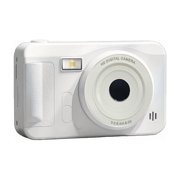 Portable Thumb Camera: One-Click Zoom, Retro Style with Fill Light, Instant Preview & Strap. 32GB or No Card Option.