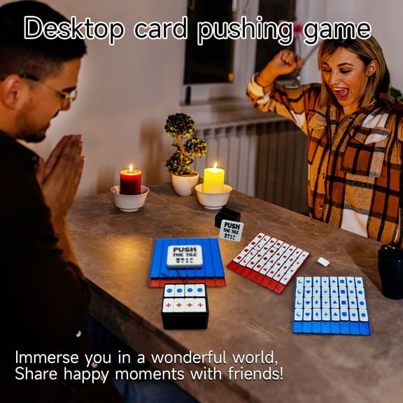 Portable Tile Pusher - Mini Mahjong Set with 33 Classic Tiles | Compact Mahjongg Board Games for Travel,Family Nights & Leisure