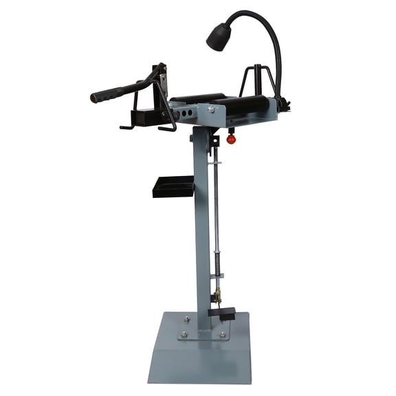 Portable Tire Changer with LED Light, Adjustable Spreader - Ideal for Trucks & Cars - Tire Spread 3.34" - Maximum Width 9" - 360 Swivel Platform - Pedal-Operated - Manual Car Tire Spreader