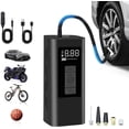 thumbnail interactive-video image 1 of Portable Tire Inflator Air Compressor, 160 PSI Air Pump with 12000mAh Battery, 12V Dual Power, 1 of 8