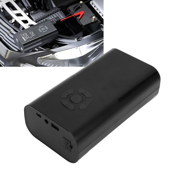 Portable Tire Inflator car Tire Pump electric Air Pump car Tire Inflator 5 To 150PSI LCD Display Electric Car Tire Pump With Emergency Starter Digital Pressure Meter For Motorcycle Bike Automotive