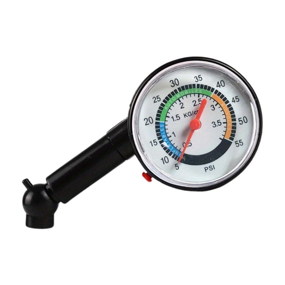 Portable Tire Pressure Gauge Made of Plastic, Measuring PSI and BAR, for Cars, Motorcycles, and Bicycles