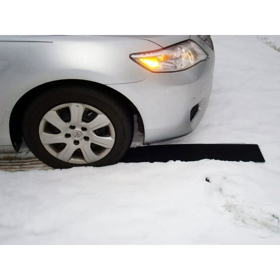 Portable Tire Traction Mats - Two Emergency Tire Grip Aids Used To Get Your Car, Truck, Van or Fleet Vehicle Unstuck In Snow, Ice, Mud, And Sand - Black, 2 Pack