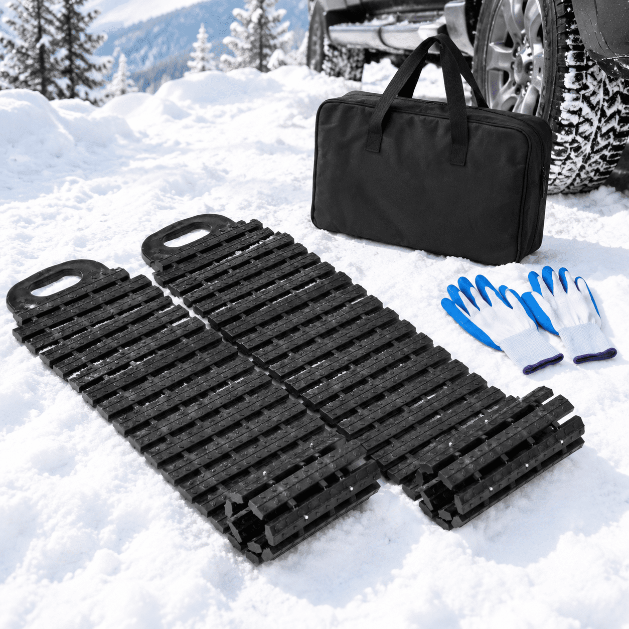 Portable Tire Traction Mats for Off Road 4x4 Snow Ice Sand Emergency ...