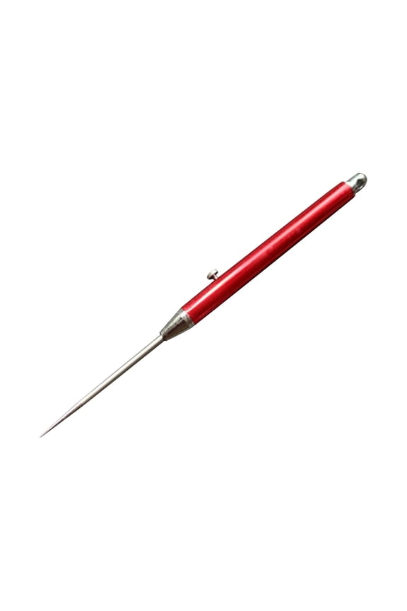 Portable Titanium Toothpick Retractable Spring Pocket Fruit Fork Keychain Pendant Metal Reusable Tooth Pick Tool for Outdoor Camping Hiking Picnic EDC,Red
