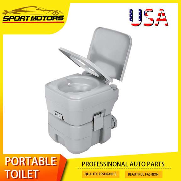 Portable Toilet 5.3 Gallon 20L Dual Flush Porta Potty RV Travel Outdoor Commode