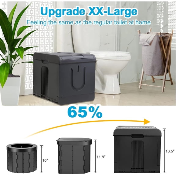 Portable Toilet Camping Toilets for Car Indoor Outdoor Commode Foldable Travel Potty for Camping,Tent,Hiking,Boating,Long Road Trips,Traffic jam,Home
