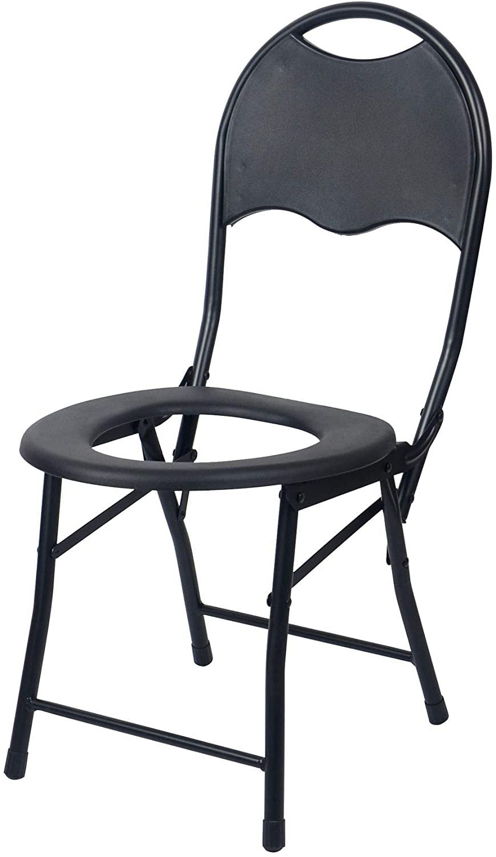 Portable Toilet Commode Chair, Portable Camping Toilet for Adults