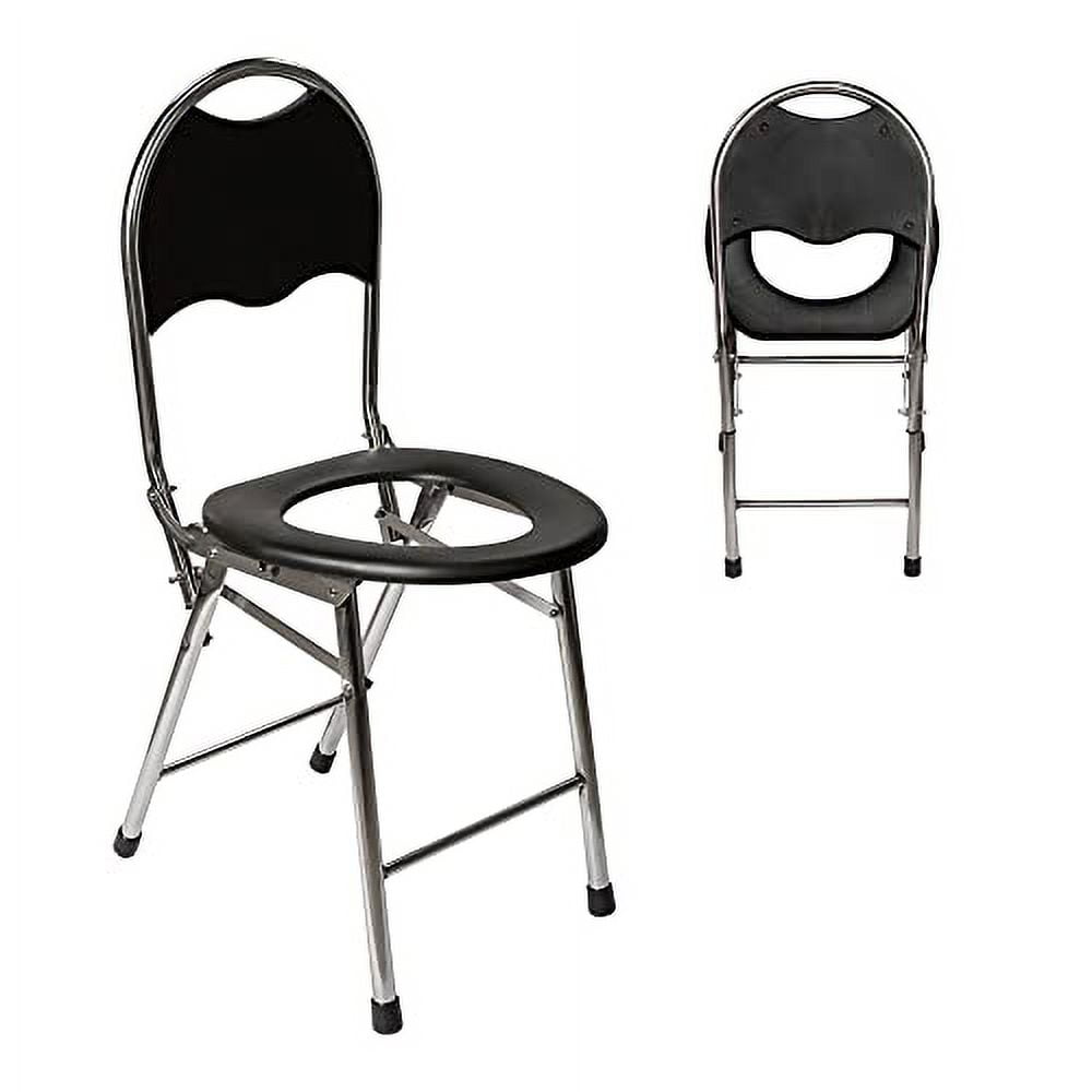 Portable Toilet Commode Chair, Portable Camping Toilet for Adults