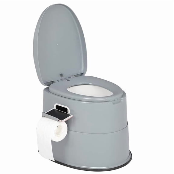 Portable Toilet | Indoor Outdoor Commode w/Detachable Inner Bucket & Removable Paper Holder, Lightweight & Compact for Camping, Boat, Van, Emergency Use