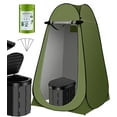 thumbnail image 1 of Portable Toilet Kit with Pop-Up Privacy Tent and Poo Gel Toilet Bags, Washable Outdoor Showers Changing Rooms, 1 of 4
