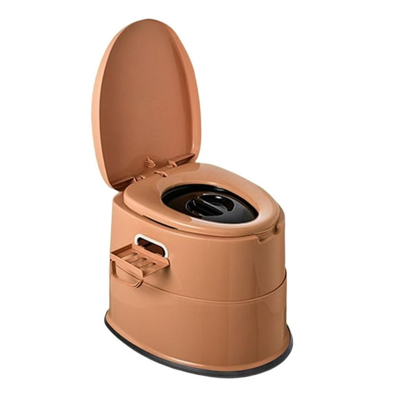 Portable Toilet Outdoor Potty Mobile Potty Detachable Inner Bucket Travel Toilet Camping Toilet for Travel Camping Indoor Home Outdoor Khaki