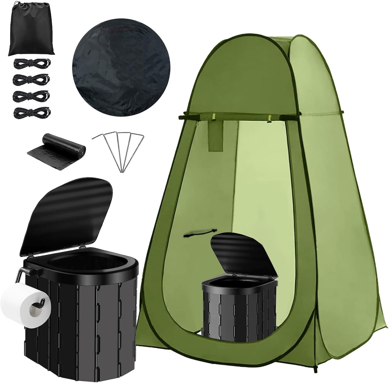 Portable Toilet and Privacy Tent for Adults, Pop Up Potty Tents Outdoor ...