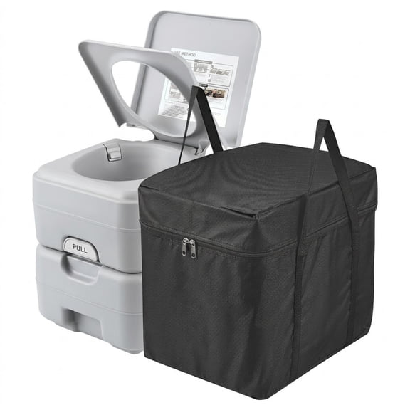 Portable Toilet for Camping, 5.3 Gal Porta Potty with Carry Bag & Pressurized Flush, Travel Commode for Car & RV