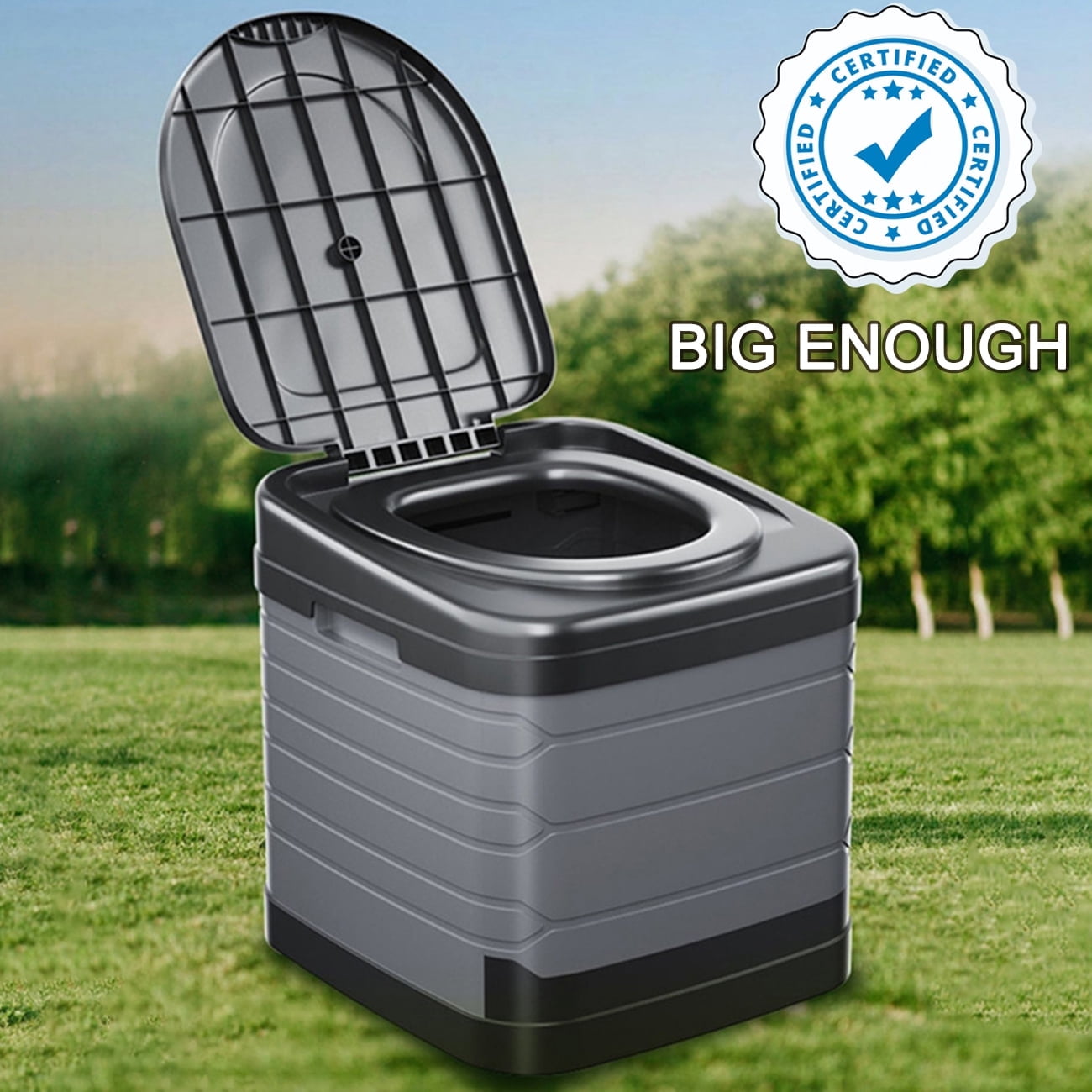 Portable Toilet for Camping Large Size, Outdoor Waterproof Travel