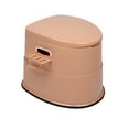 thumbnail image 1 of Portable Toilet with Non-slip Mat Brown, 1 of 13