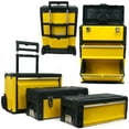 thumbnail image 1 of Stalwart 3-in-1 Tool Box on Wheels with Foldable Handle and Tough Latches, 1 of 4
