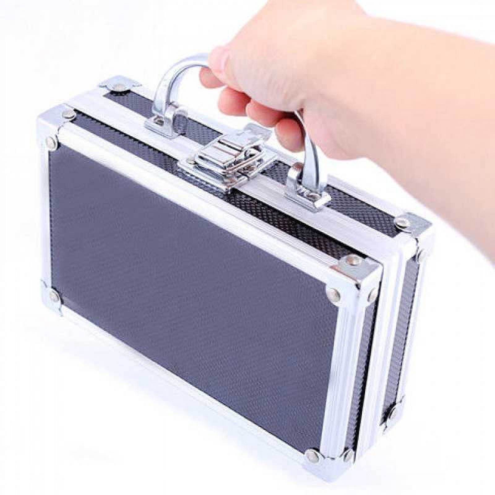Portable Toolbox Aluminum Carry Case Travel Anti-collision Sturdy ...
