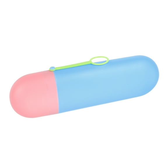 Portable Toothbrush Case Traveling Toothbrush Holders Case Plastic Pink Dark Blue 7.87"x2.36"x1.38"