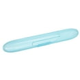 thumbnail image 1 of Portable Toothbrush Cases Traveling Toothbrush Holders Case Plastic Blue 8.46"x1.18"x1.14", 1 of 7