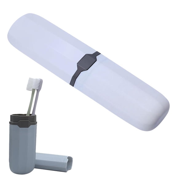 Portable Toothbrush Travel Case with Protective Cover Compact Capsule Storage Box for Outdoor Camping and Daily Oral Care