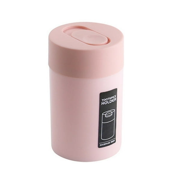 Portable Toothpick Box, Ongmies Toothpick Holder Large Capacity Toothpick Dispenser Single Hole Table Toothpick Storage Box for Home Table Decor, Pink