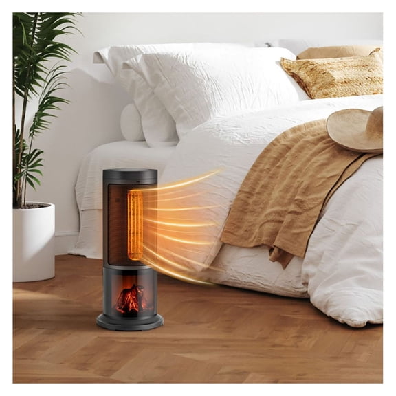 Portable Tower Space Heater 1500W, 17 Inch Electric Heater with Oscillation & Remote