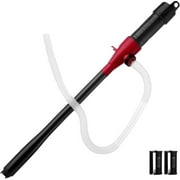 Portable Transfer Pump Battery Operated Electric Siphon Pump for Gas, Fuel, Diesel, Water Transfer 2.6 GPM Flow Oil Extractor -Easy to Use Hand Fuel Pump, Multi-Use Siphon Fuel Transfer Pump (Orange)