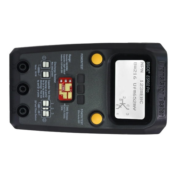 Portable Transistor And Capacitor Tester Button Operations LCD Display For Lab Repair And Field Maintenance