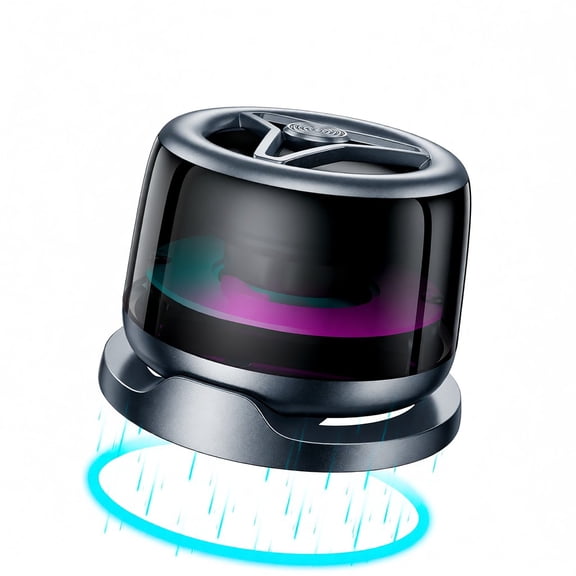 Portable Transparent Bluetooth Speaker with RGB Ambient Lighting, Wireless Mini Crystal Speaker, Rechargeable Compact Audio Speaker for Smartphones, Tablets and More