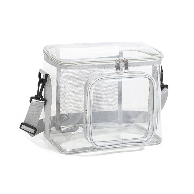 Portable Transparent Plastic Storage Box with Handle for Organizing Clothes, Picnic, Travel, and Dorm Use