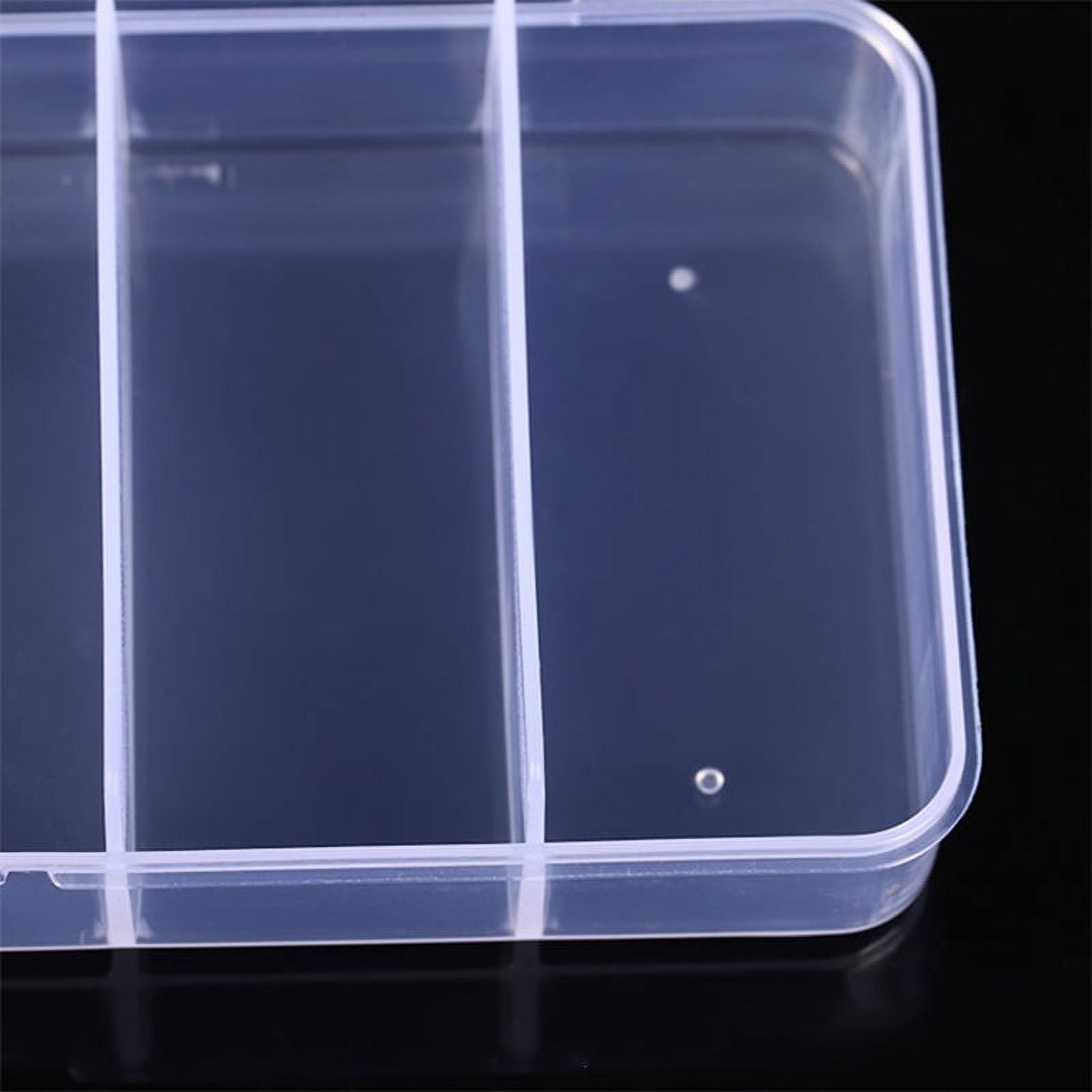 Portable Transparent Plastic Storage Jewelry Box Compartment Container ...
