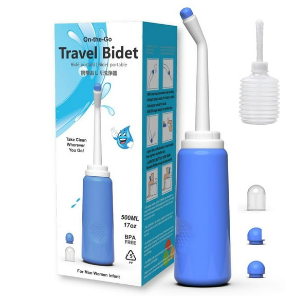 Portable Travel Bidet Cleaner Hygiene Wash Sprayer Manual Press Cleaning Tools for Women Wash Butt Anus Easy to Use