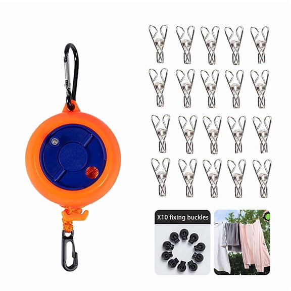 Portable Travel Clothesline Cord, Adjustable 33ft Camping Clothes Line, Laundry Drying Rope For Hotel Trip