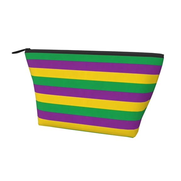 Portable Travel Clutch Cosmetic Makeup Pouch Bag Mardi Jester Organizer Purse (Trapezoid Pouch)