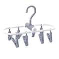 thumbnail image 1 of Portable Travel Collapsible Clothes Hanger with Multi-Functional Clips, Windproof Rotation Drying Rack for Socks and Lightweight Garments, 1 of 5