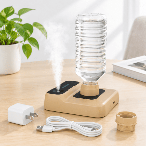 Humdifier Icon.png Portable Travel Cool Mist Humidifier, Khaki, 6.10 x 4.41 x 2.05 Inches ...